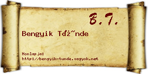 Bengyik Tünde névjegykártya